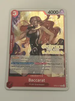 Baccarat (Judge Pack Vol. 4) OP07-010 One Piece Promotion Cards Foil - Image 1