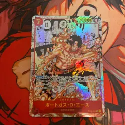 Portgas D Ace OP02-013 SR Comic Parallel Manga Alt Art ONE PIECE card Japanese - Image 1