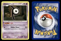 Unown [P] 33/100 Rare Majestic Dawn Pokemon Card - Image 1
