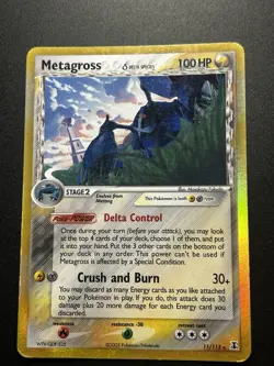 Pokemon TCG Metagross DS Reverse Holo Rare Card #11/113 EX Delta Species MP - Image 1
