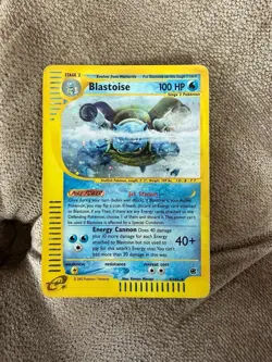 Pokemon TCG Blastoise Holo Card Expedition Base Set 4/165 - Image 1