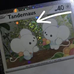LOOKING WHOLE SWIRL 🌀💫 Tandemaus 167/193 Cosmos Holo Paldea Pokemon Card - Image 1