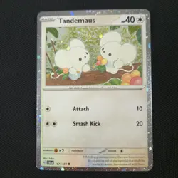 LOOKING WHOLE SWIRL 🌀💫 Tandemaus 167/193 Cosmos Holo Paldea Pokemon Card - Image 4