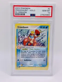 Pokemon 2003 EX Dragon Crawdaunt Holo 3/97 PSA 10 Gem Mint - Image 1
