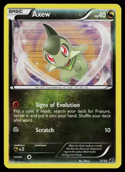 Pokemon Card - Axew Dragon Vault 12/20 Holo Rare - Image 1