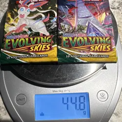 Pokemon TCG Evolving Skies Booster Pack Lot - 2 Packs, 10 Cards Each, English - Image 2
