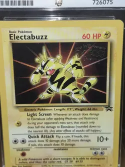 Electabuzz 1999 Black Star Promo #2 Pokemon Card Ace Grade 5 Excellent - Image 3