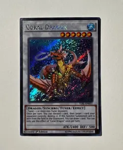 YuGiOh Coral Dragon TDIL-EN051 Secret Rare 1st Ed -NM - Image 1