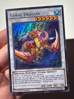 YuGiOh Coral Dragon TDIL-EN051 Secret Rare 1st Ed -NM - Image 3