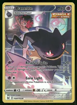 Banette TG07/TG30 Ultra Rare Holo NM Pokemon SWSH11: Lost Origin Trainer Gallery - Image 1