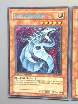 yugioh 2X Cyber Dragon CT03-EN002 Secret Rare Limited Edition played condition - Image 3