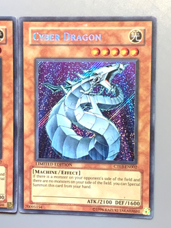 yugioh 2X Cyber Dragon CT03-EN002 Secret Rare Limited Edition played condition - Image 4