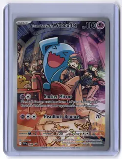 Team Rocket's Wobbuffet 203 Promo Holo NM Pokemon SV: Scarlet & Violet Promo Car - Image 1