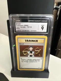 Brock Trainer Holo Unlimited - Gym Heroes 15/132 - CGC 9 - Pokemon TCG - Image 1