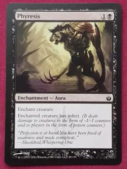 Magic The Gathering MIRRODIN BESIEGED PHYRESIS black card MTG - Image 1