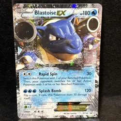 2014 Pokemon XY Black Star Promo Full Art #XY30 Blastoise EX PSA 6 EX Holo - Image 1