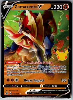Zamazenta V 018/025 Celebrations - Pokemon Card - NM - Image 1