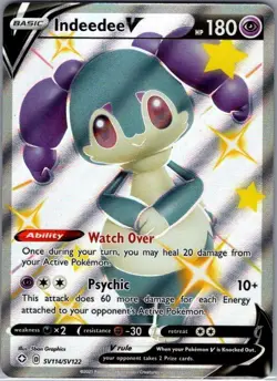 Indeedee V SV114/SV122 Shining Fates: Shiny Vault - Pokemon Card - NM - Image 1