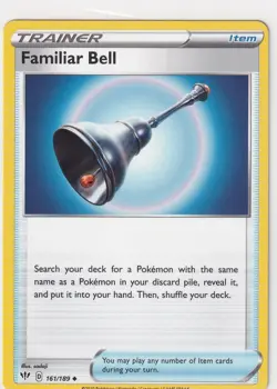 Pokemon TCG - Darkness Ablaze - Familiar Bell 161/189 - Item Card - Z1660 - Image 1
