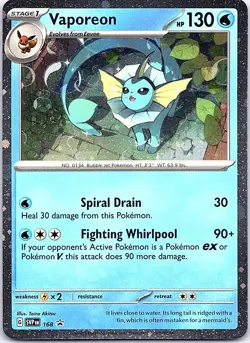 Vaporeon - (Cosmos Holo) Holo Promo SV: Scarlet & Violet Promo Cards 168 NM - Image 1