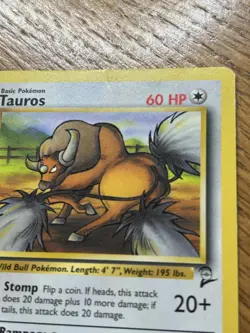 ✨2 Card Lot- Base Set 2 Sandshrew & Tauros. Vintage. LP - Image 4