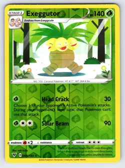 Exeggutor 005/185 2020 Vivid Voltage Pokemon Card TCG Nintendo Reverse Holo - Nm - Image 1