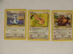 10 Base Set 2 Pokemon Cards! Dratini, Lickitung, Taurus + Other Colorless Cards - Image 1