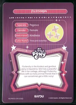 Kayou My Little Pony Eternal Moon SR Fluttershy Card MLPME02-SR-010L2 - Image 2