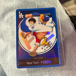 Bandai One Piece Card Game DON!! Card Monkey D. Luffy Promo Dodgers game 7/2/26 - Image 1