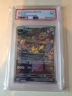 Pokemon Pikachu TCG Scarlet & Violet Card 173/165 Illustration 2023 Rare PSA 9 - Image 1