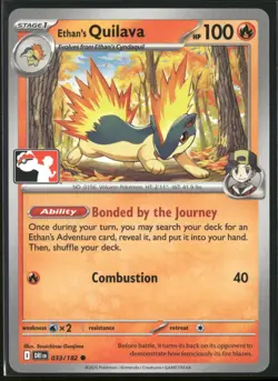 Ethan's Quilava Common Prize Pack Series Cards 033/182 NM - Image 1