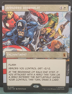 Avengers Assemble 297 BORDERLESS Marvel Super Heroes Card Game MTG NM TCG Magic - Image 1