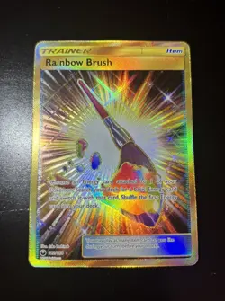Rainbow Brush Secret Rare Full Art Holo 182/168 SM Celestial Storm Pokemon Card - Image 1