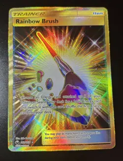 Rainbow Brush Secret Rare Full Art Holo 182/168 SM Celestial Storm Pokemon Card - Image 5
