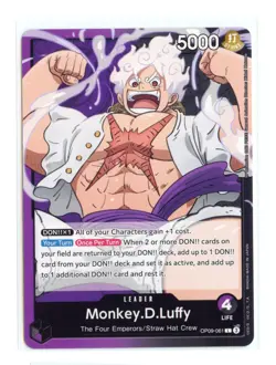 Monkey.D.Luffy (061) OP09-061 L One Piece Emperors in the New World English NM - Image 1