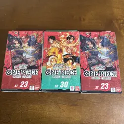 One Piece TCG Starter Deck (1) ST-30 Luffy and Ace + (2) ST-23 Red Shanks Sealed - Image 1