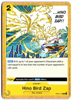 Hino Bird Zap C Awakening of the New Era OP05-116 NM One Piece TCG - Image 1