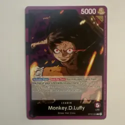 Bandai One Piece CCG OP05-060 Monkey D. Luffy Leader Alt Art Holo Purple - Image 1