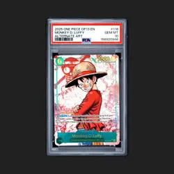 2025 ONE PIECE OP13-CARRYING ON HIS WILL ALTERNATE ART MONKEY D. LUFFY PSA 10 - Image 1