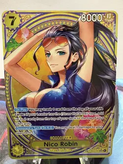 ☠ Nico Robin EB03-055 SR SP Alt Art CLEAN! ☠ - Image 1