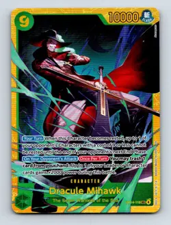 Dracule Mihawk OP14-119 Secret Rare The Azure Sea's Seven One Piece Foil NM - Image 1