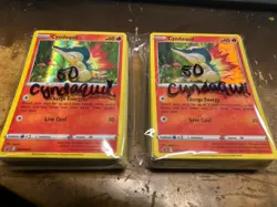 LOT OF (100) Cyndaquil - Black Star Promo SWSH221 Collector Chest Mirage Holo - Image 1