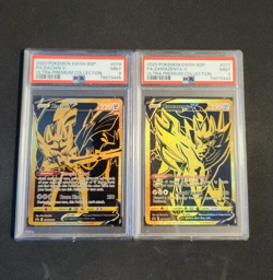 Pokemon Zacian V SWSH076 & Zamazenta V SWSH077 PSA 9 Mint UPC Promos - Image 1