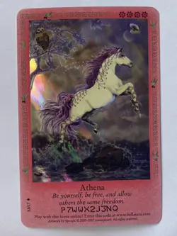 RARE Bella Sara Ancient Lights Foil Card Athena S3/17 - Image 1