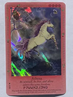 RARE Bella Sara Ancient Lights Foil Card Athena S3/17 - Image 2