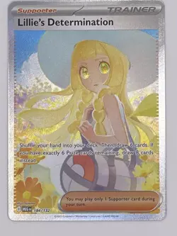 Pokemon Lillies Determination 184/132 SIR Mega Evolutions Card - Image 1