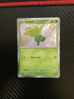 Oddish 092/091 Paldean Fates Shiny Rare Holo Pokemon Card NM - Image 1