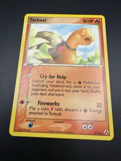 Pokemon Card TCG Vintage Torkoal 27/92 Non-Holo Rare 2006 EX Legend Maker - LP - Image 4