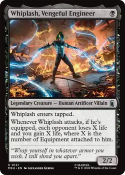 NM Whiplash, Vengeful Engineer , MTG, Super Heroes, Magic, 121 Super Heroes - Image 1