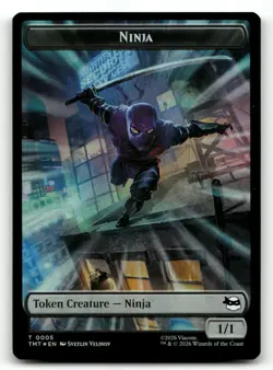 Ninja // Mutagen Double-Sided Token #5 // 9 Teenage Mutant Ninja Turtles Foil - Image 1